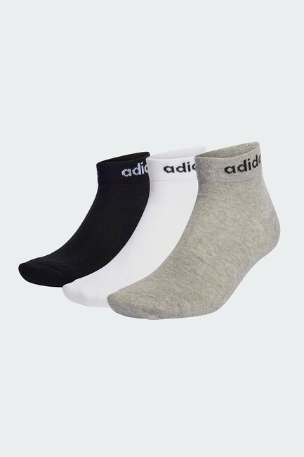 Erkek T Lın Ankle 3P Çorap IC1306 Gri - Thumbnail