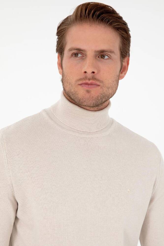 Erkek Triko Kazak 000-1989280 Ekru 