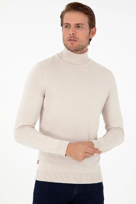 Erkek Triko Kazak 000-1989280 Ekru (3)