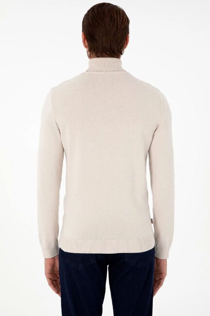 Erkek Triko Kazak 000-1989280 Ekru - Thumbnail