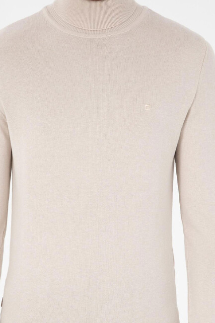 Erkek Triko Kazak 000-1989280 Ekru - Thumbnail