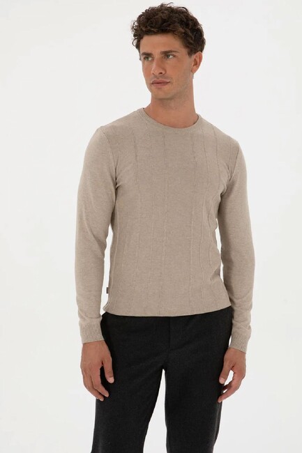 Erkek Triko Kazak 000-2243454 Bej (3)