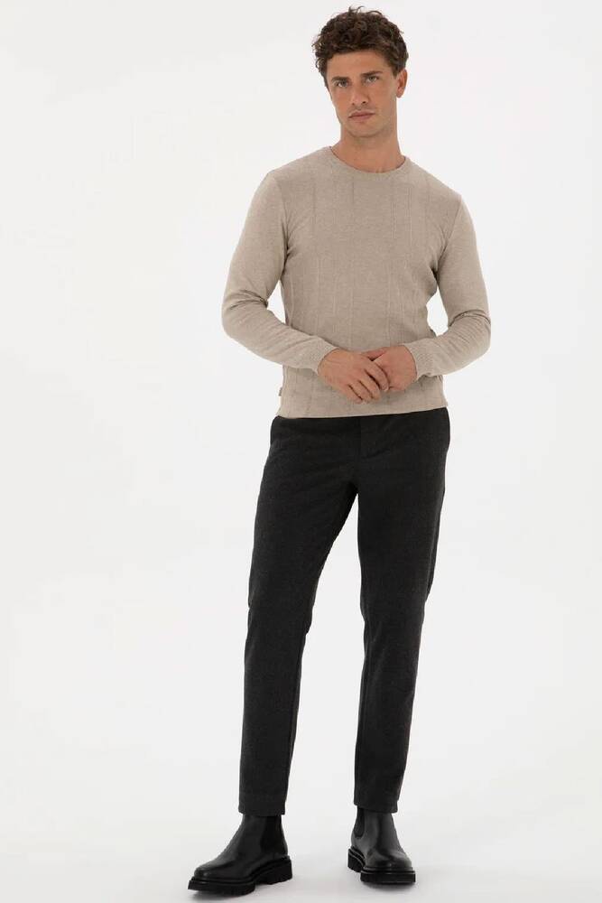 Erkek Triko Kazak 000-2243454 Bej 