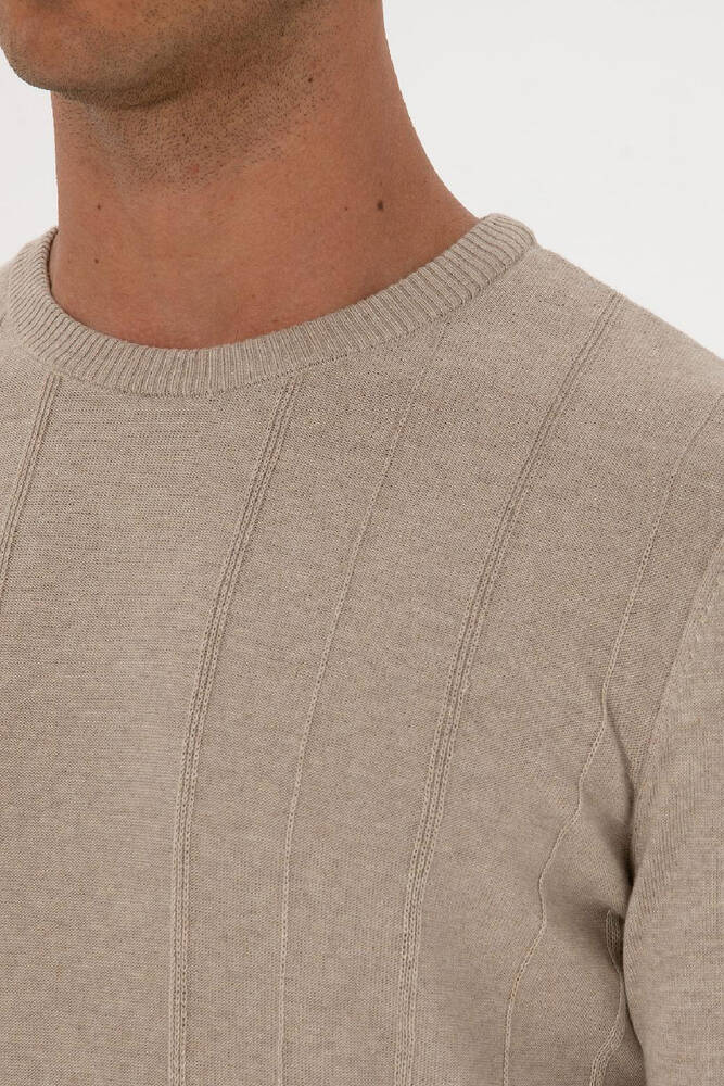 Erkek Triko Kazak 000-2243454 Bej 