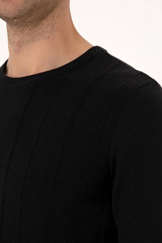 Erkek Triko Kazak 000-2243454 Siyah 