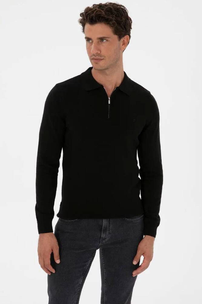 Erkek Triko Kazak 000-2320154 Siyah 