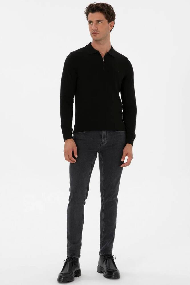 Erkek Triko Kazak 000-2320154 Siyah 