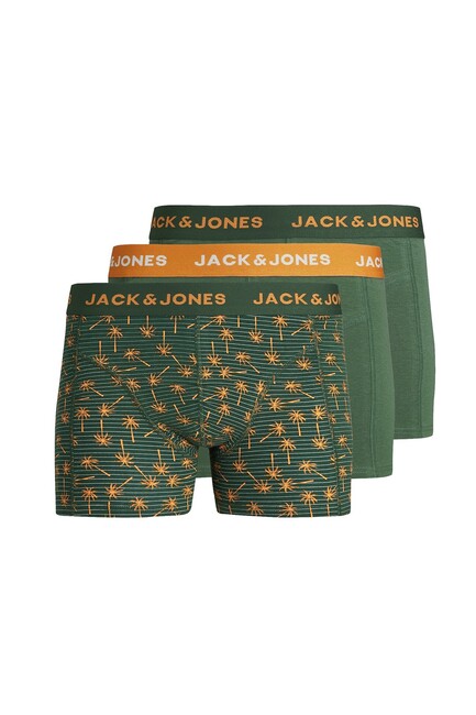 Jack & Jones - Erkek Ula 3 Pack Boxer 12250225 Yeşil 