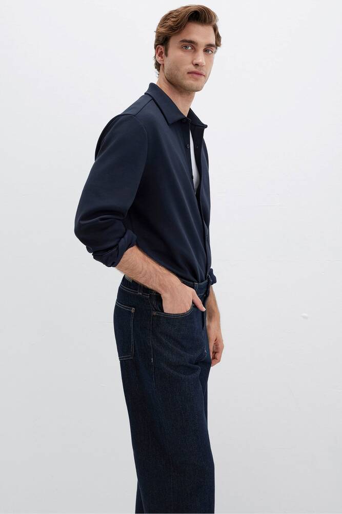 Erkek Uzun Kol Gömlek 0211752-70490 Lacivert  Erkek Uzun Kol Gömlek 0211752-70490 Lacivert