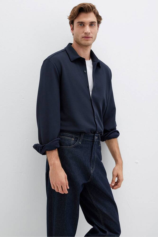 Erkek Uzun Kol Gömlek 0211752-70490 Lacivert  Erkek Uzun Kol Gömlek 0211752-70490 Lacivert