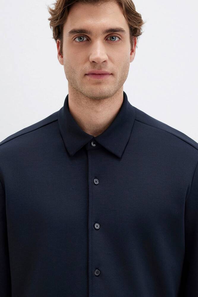 Erkek Uzun Kol Gömlek 0211752-70490 Lacivert  Erkek Uzun Kol Gömlek 0211752-70490 Lacivert