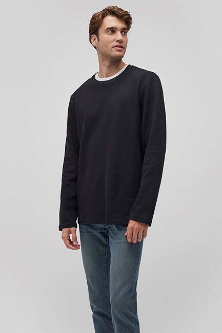 Erkek Uzun Kol Tişört 064622-21842 Siyah (1)