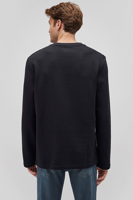 Erkek Uzun Kol Tişört 064622-21842 Siyah - Thumbnail