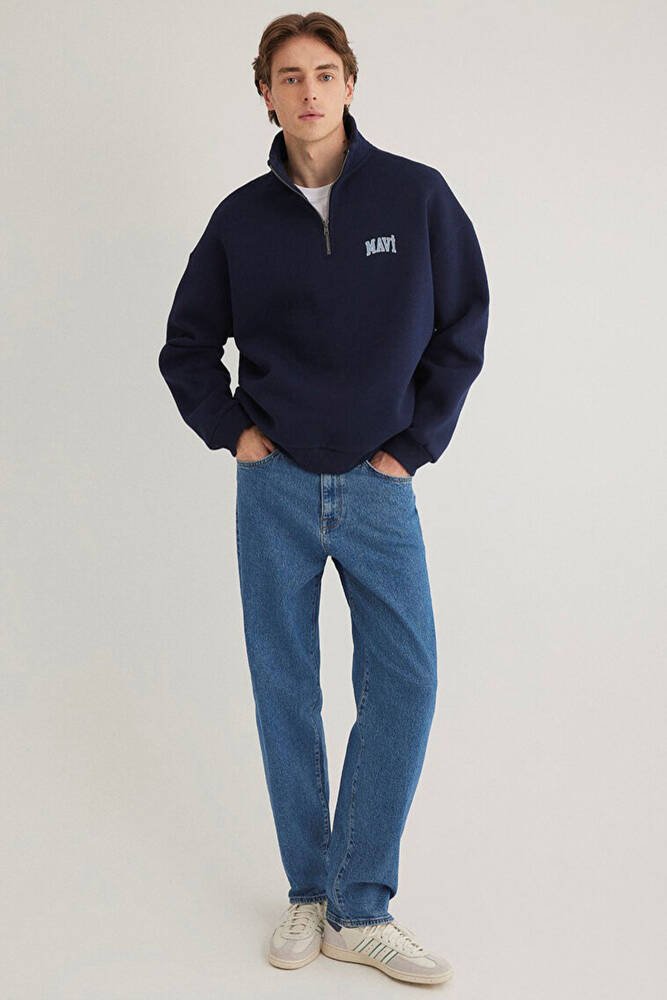 Erkek Yarım Fermuarlı Sweat 0S10208-70497 Lacivert 