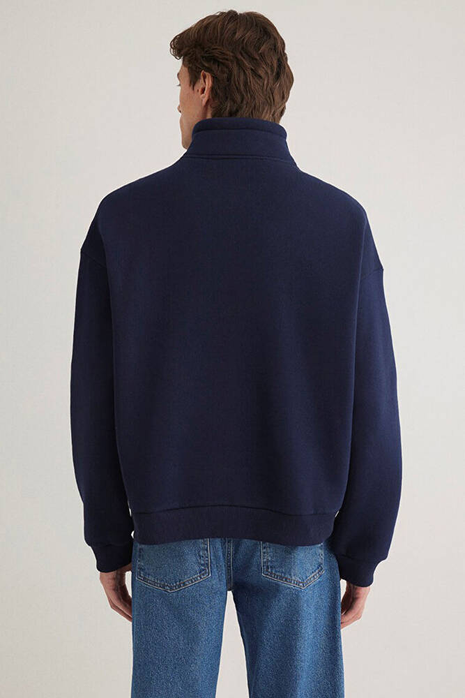Erkek Yarım Fermuarlı Sweat 0S10208-70497 Lacivert 