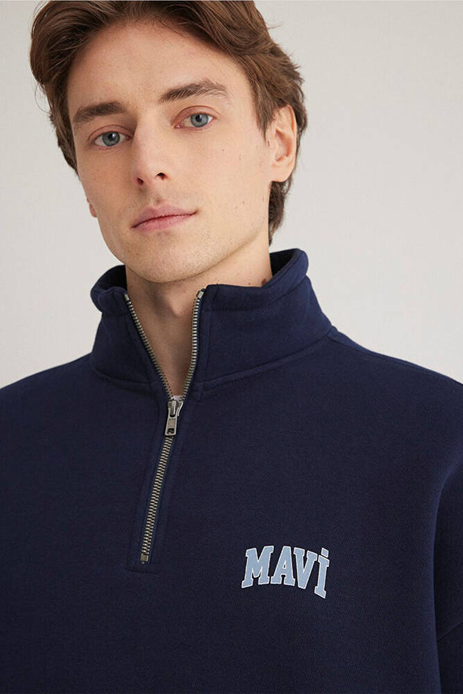Erkek Yarım Fermuarlı Sweat 0S10208-70497 Lacivert 