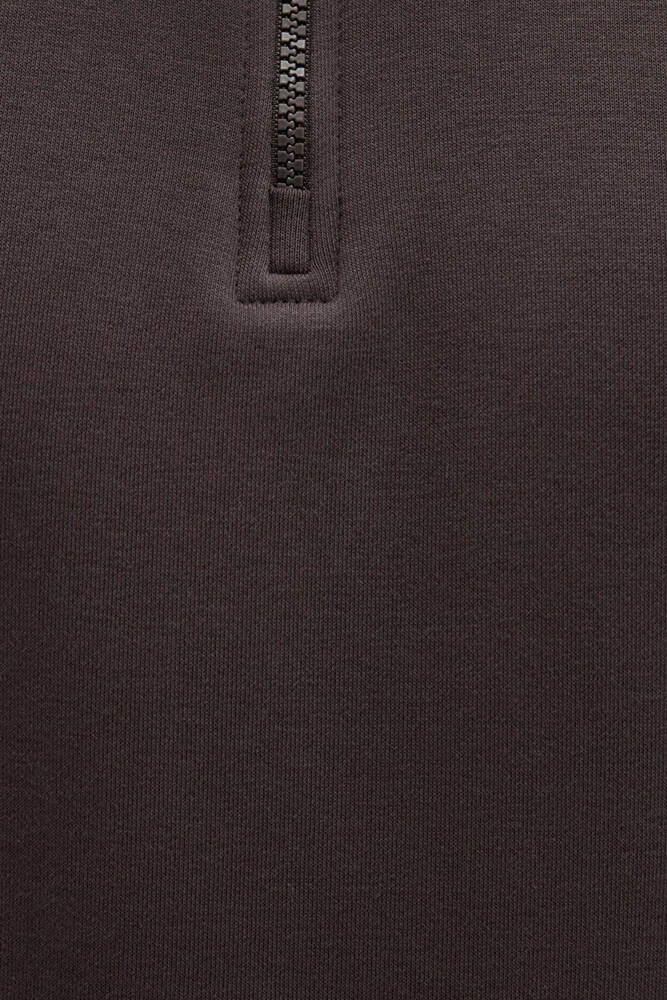 Erkek Yarım Fermuarlı Sweat 0S10278-70219 Kahve 