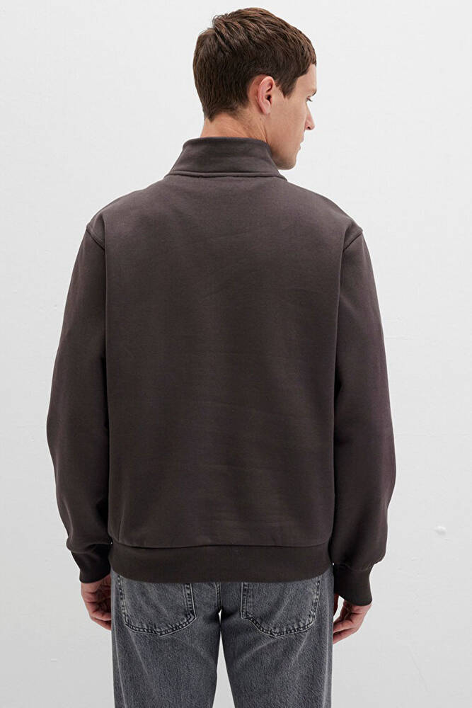 Erkek Yarım Fermuarlı Sweat 0S10278-70219 Kahve 