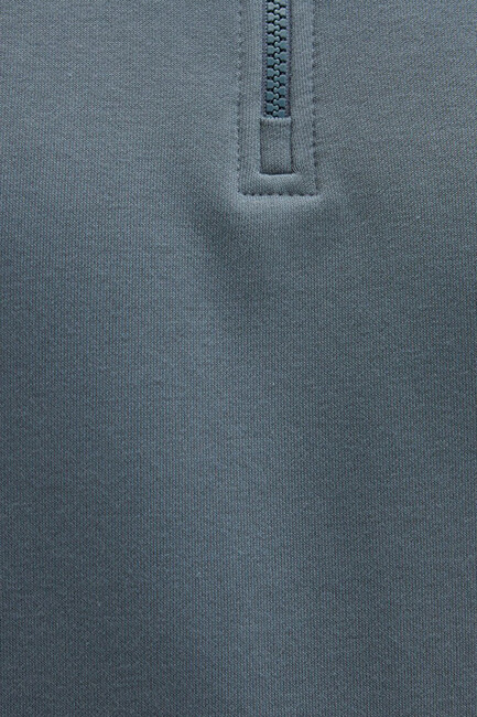 Erkek Yarım Fermuarlı Sweat 0S10278-80889 Yeşil - Thumbnail