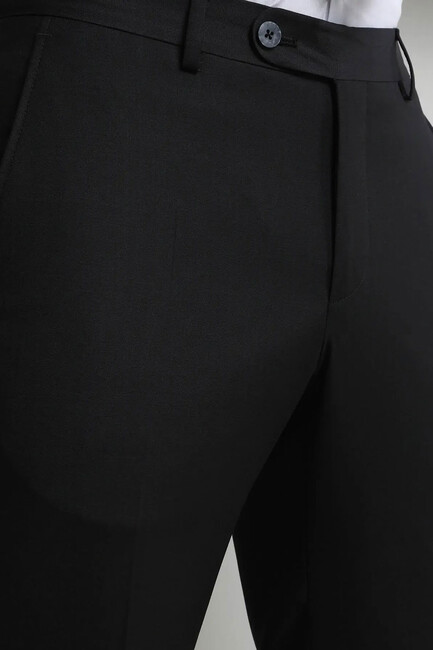 Erkek Yün Karışımlı Dokuma Pantolon PANT-454 10141093 Siyah - Thumbnail