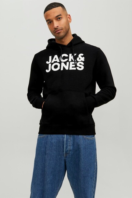 Jack & Jones - Erkek Logo Sweat 12152840 Siyah 