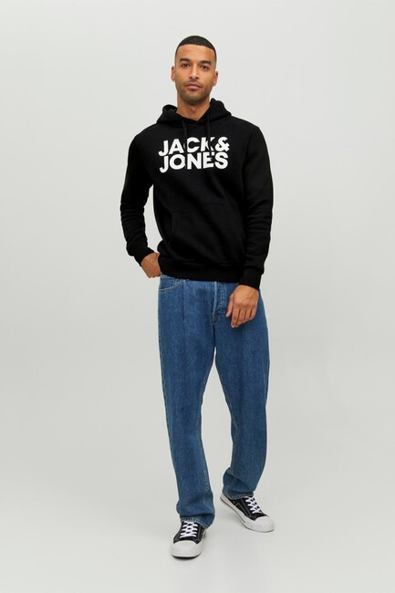 Jack & Jones - Erkek Logo Sweat 12152840 Siyah (1)