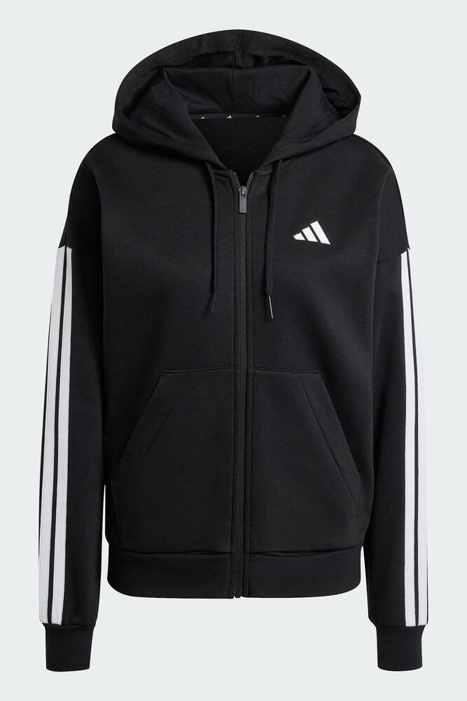 Kadın 3S FL Fermuarlı Kapüşonlu Sweat JE1283 Siyah 