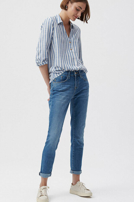 Mavi - Kadın Ada Vintage Jean Pantolon 1020534721 Mavi (1)