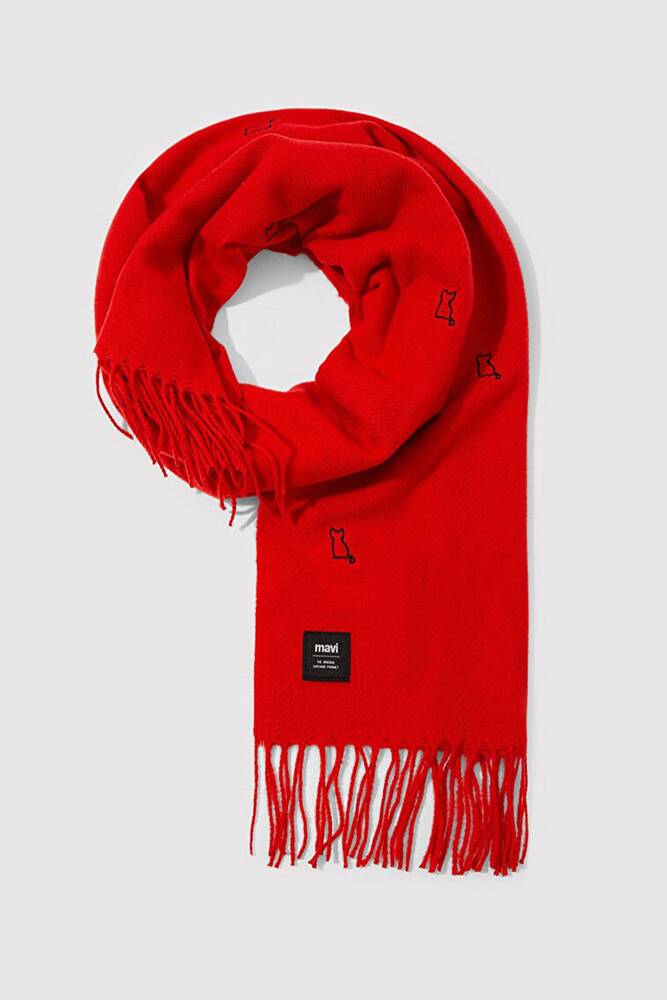 Kadın Atkı 1911730-27120 Kırmızı  Kadın Atkı 1911730-27120 Kırmızı