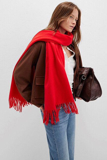 Kadın Atkı 198940-32180 Kırmızı (2)