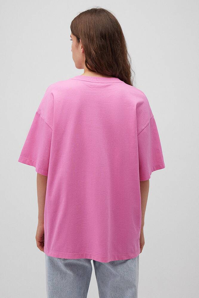 Kadın Baskılı Tişört 1600843-71033 Pembe 