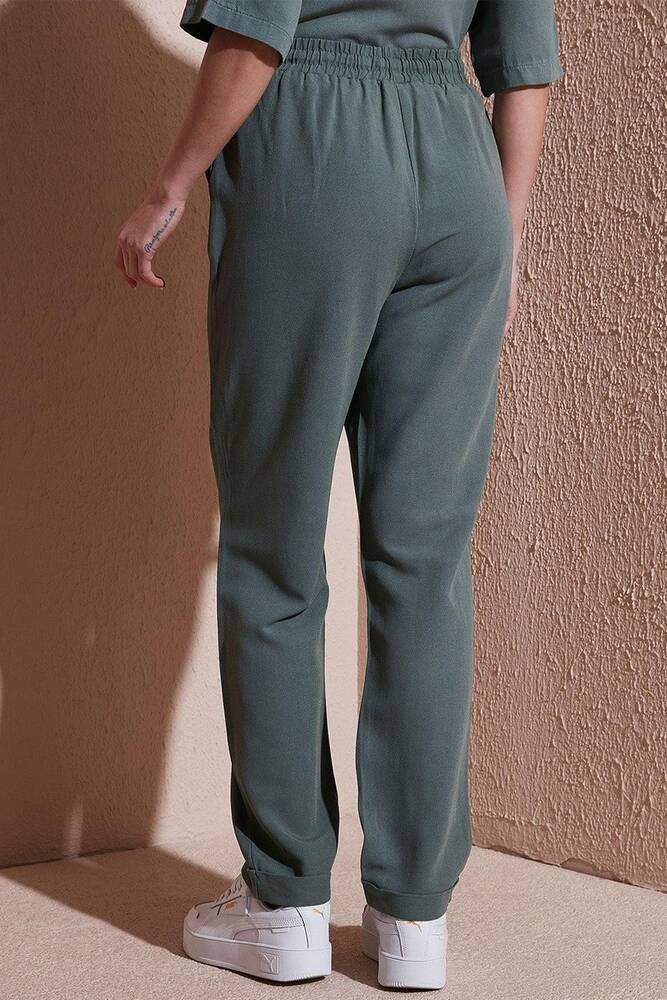 Kadın Beli Lastikli Pantolon 25Y0550K1 Haki 