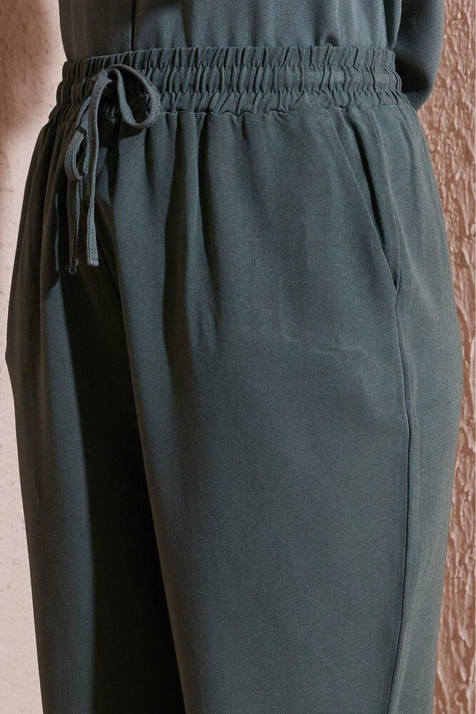 Kadın Beli Lastikli Pantolon 25Y0550K1 Haki 