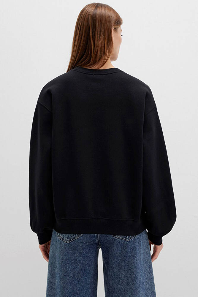 Kadın Bisiklet Yaka Basic Sweat 1610198-900 Siyah 