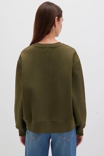 Kadın Bisiklet Yaka Sweat 1S10390-71589 Haki - Thumbnail