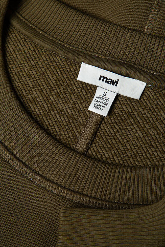 Kadın Bisiklet Yaka Sweat 1S10390-71589 Haki 