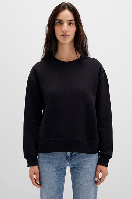 Kadın Bisiklet Yaka Sweat 1S10390-900 Siyah (3)