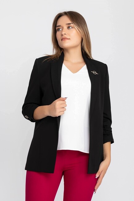 Kadın Blazer Ceket 19090503 Siyah - Thumbnail