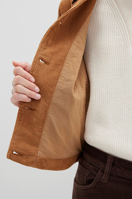 Kadın Ceket 1110842-70381 Kahve - Thumbnail