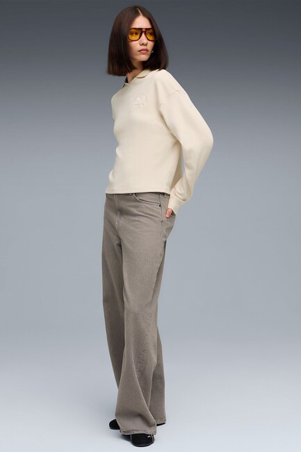 Kadın Class Comfort Polo Sweat 688133-87 Ekru - Thumbnail