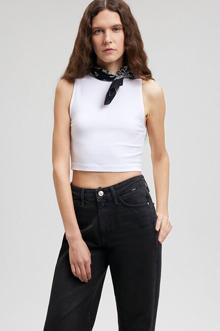 Mavi - Kadın Crop Top 1610786-620 Beyaz 