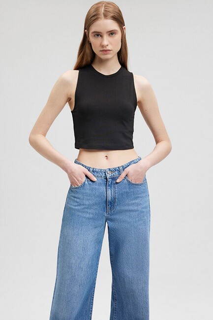 Mavi - Kadın Crop Top 1610786-900 Siyah (1)