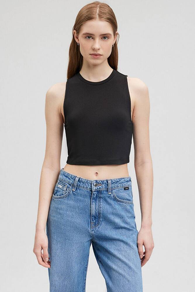 Kadın Crop Top 1610786-900 Siyah 