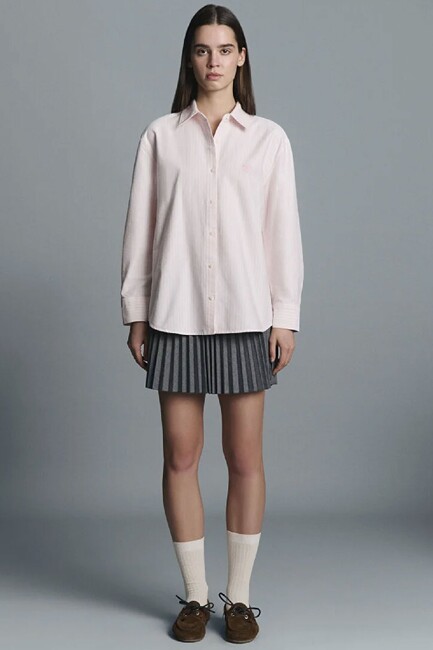 Kadın Dokuma Gömlek 1211420-91459 Pembe (3)