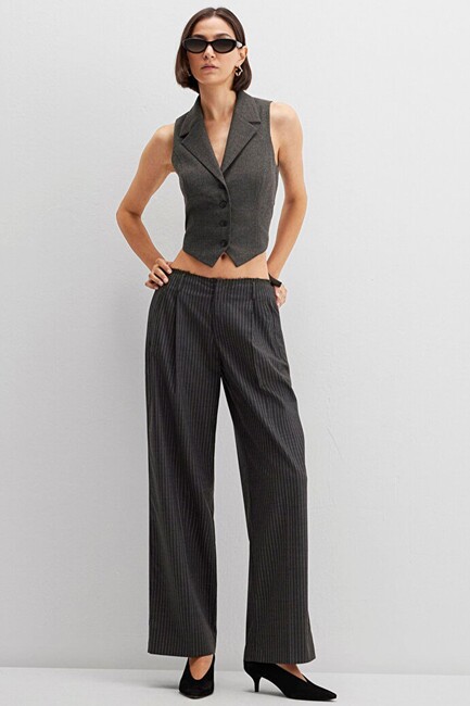 Kadın Dokuma Pantolon 1011129-89329 Gri (1)