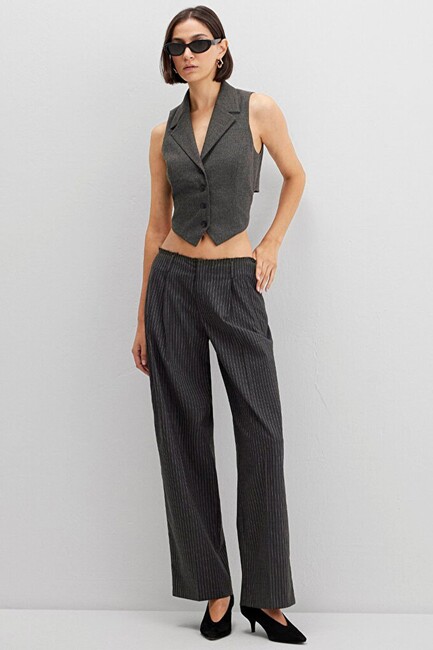 Kadın Dokuma Pantolon 1011129-89329 Gri (3)