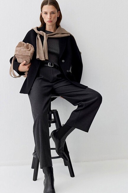 Kadın Dokuma Pantolon 1011131-87829 Gri (1)