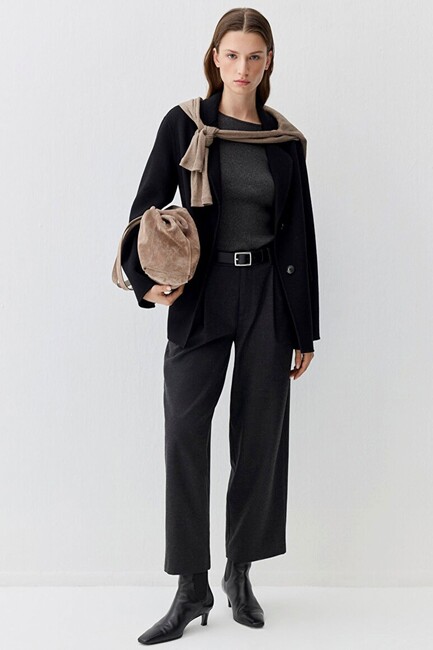 Kadın Dokuma Pantolon 1011131-87829 Gri (3)