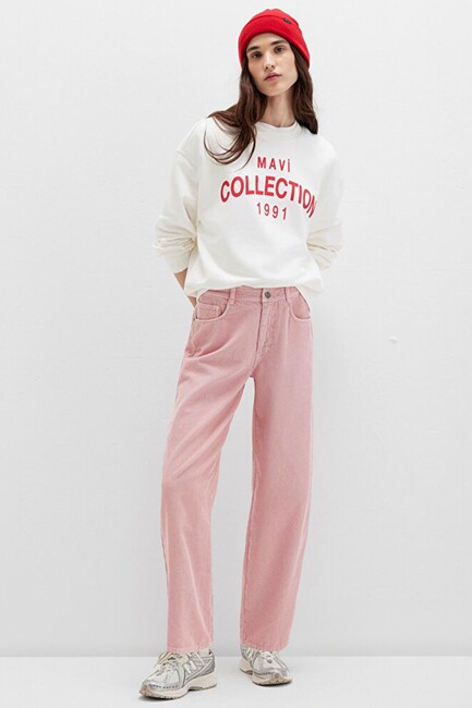 Kadın Dokuma Pantolon 1011174-70971 Pembe (2)