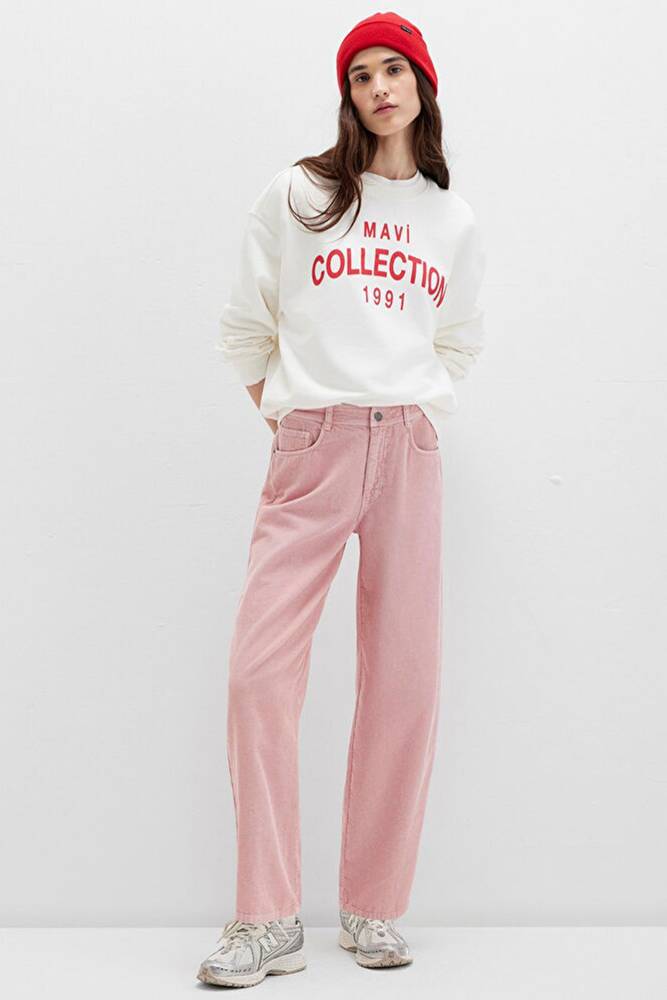 Kadın Dokuma Pantolon 1011174-70971 Pembe 